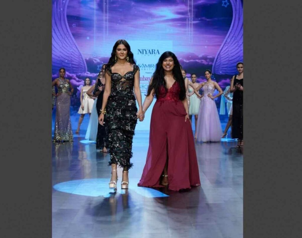 NIYARA Bombay Times Fashion Week 2025 debut, Priyanka Chahar Choudhary showstopper NIYARA, Mansi Shetty fashion label NIYARA, NIYARA runway collection highlights 2025, Bold and elegant fashion by NIYARA, NIYARA empowers modern Indian women, Priyanka Choudhary black glitter outfit fashion week, Contemporary Indian fashion brands 2025, Bombay Times Fashion Week show highlights, Rising Indian fashion labels NIYARA debut,Priyanka Chahar Choudhary