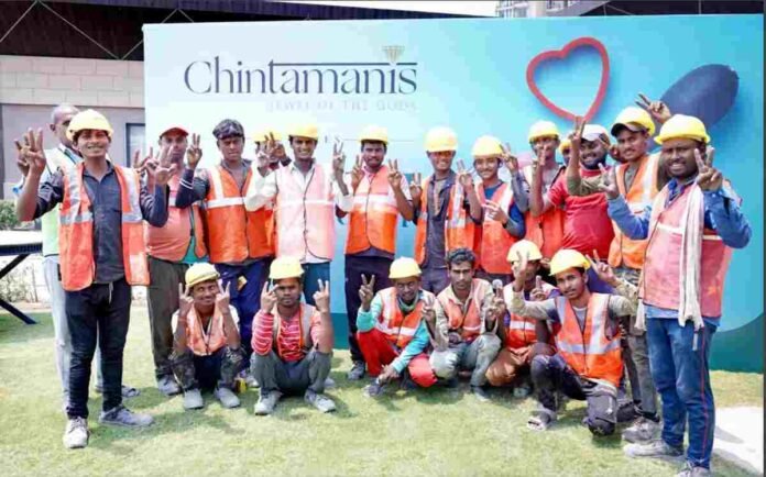 Chintamanis Group, Labour Day 2025, Free Medical Camp Gurugram, Construction Worker Health, Worker Welfare India, Corporate Social Responsibility ,CSR, CSR Real Estate India, Gurugram News, Dwarka Expressway Sector 103, Employee Welfare Programs, Health Checkup Camp, Vikas Dua Chintamanis, Aashi Dua Chintamanis, International Labour Day India, Real Estate Developer CSR,