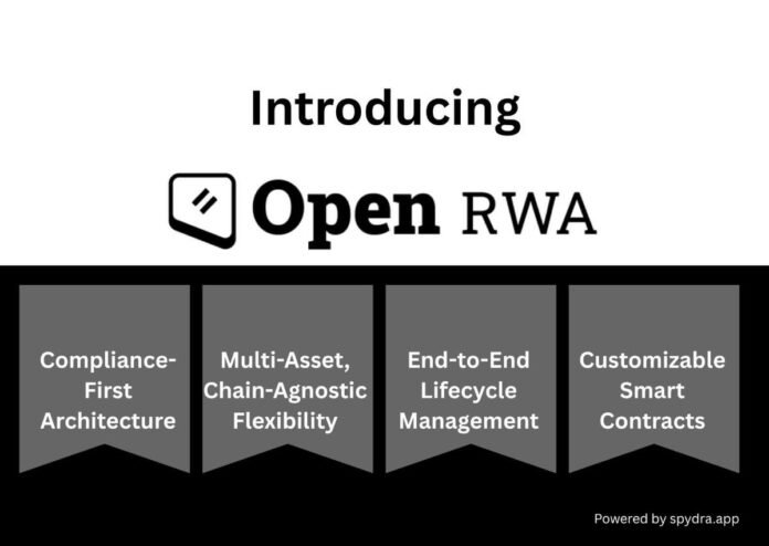 OpenRWA, Real-World Asset Tokenization, RWA Tokenization, Spydra, Blockchain Tokenization, Asset Tokenization Platform, Tokenized Assets, Enterprise Blockchain, Digital Assets, Financial Institutions Blockchain, Web3 Businesses, Real Estate Tokenization, Debt Tokenization, Luxury Goods Tokenization, Infrastructure Tokenization, Collectibles Tokenization, Compliant Tokenization, Scalable Tokenization, KYC AML Blockchain, Multi-Asset Tokenization, Chain-Agnostic Tokenization Lifecycle Management Blockchain, Blockchain Interoperability, Smart Contract Templates, Asset Managers, Fund Administrators, Private Equity Tokenization, Spydra.app, OpenRWA.io, Spydra OpenRWA launch, Next-generation RWA tokenization platform, Secure real-world asset tokenization, Bringing tangible assets onto blockchain, Compliant and scalable asset tokenization solutions, OpenRWA features and benefits, Tokenizing real estate on blockchain, Private credit tokenization platform, Programmable compliance blockchain, End-to-end asset tokenization management, APIs for RWA tokenization, DeFi RWA integration, Custodians RWA integration, Blockchain SaaS platform, Modular blockchain infrastructure, Blockchain for finance, Blockchain for real estate, Spydra, OpenRWA,