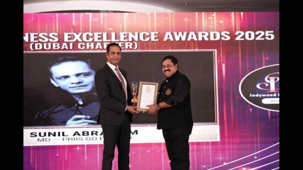 Priis Go Pvt. Ltd., Indywood Business Excellence Award 2025, Sunil Abraham, BSY Noni Hair Color Shampoo, affordable personal care, hair care innovation, business excellence, FMCG, Sohan Roy