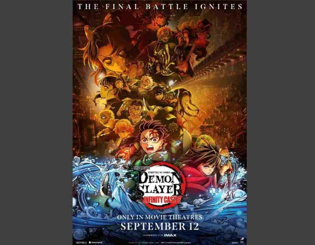 Demon Slayer Infinity Castle India release, Demon Slayer movie booking India, Demon Slayer Hindi Tamil Telugu English, Demon Slayer advance tickets, Crunchyroll India anime release, Tiger Shroff Rashmika Mandanna anime, Demon Slayer September 12 release, Demon Slayer CBFC rating, anime movies in India 2025, Kimetsu no Yaiba movie India