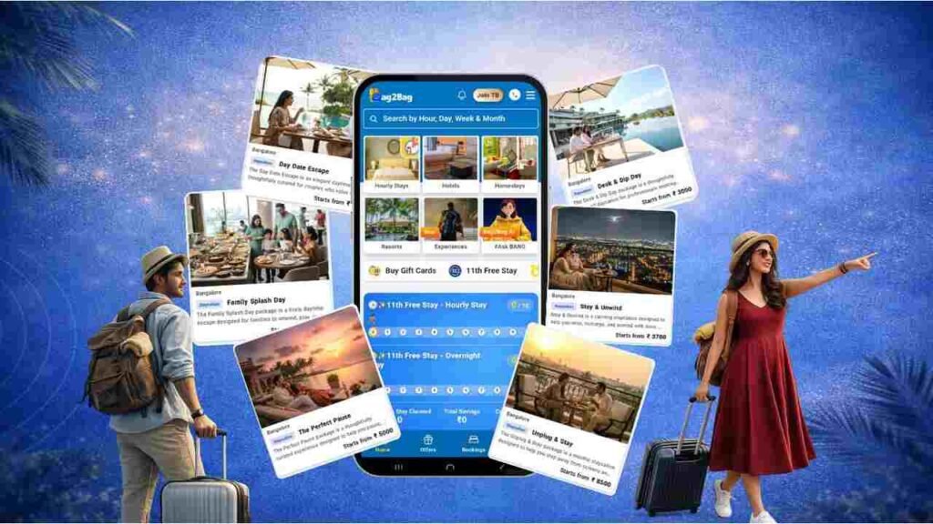 Bag2Bag Launches Staycation and Daycation Packages - Expanding Its Diverse Stay Portfolio 1 Daycation packages, Staycation deals, Hourly hotel booking, Flexible check-in hotels,Bag2Bag