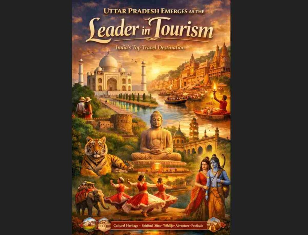 Uttar Pradesh tourism, Nav Nirman 9 years, UP tourism growth, Mahakumbh 2025, Ayodhya tourism, Yogi Adityanath tourism policy