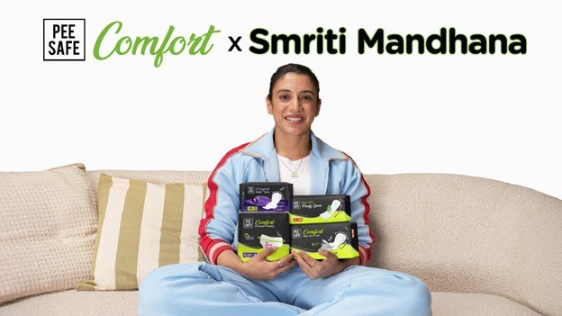 Smriti Mandhana Pee Safe brand ambassador, Smriti Mandhana Pee Safe, feminine hygiene India, comfort range Pee Safe, menstrual hygiene awareness,Smriti Mandhana