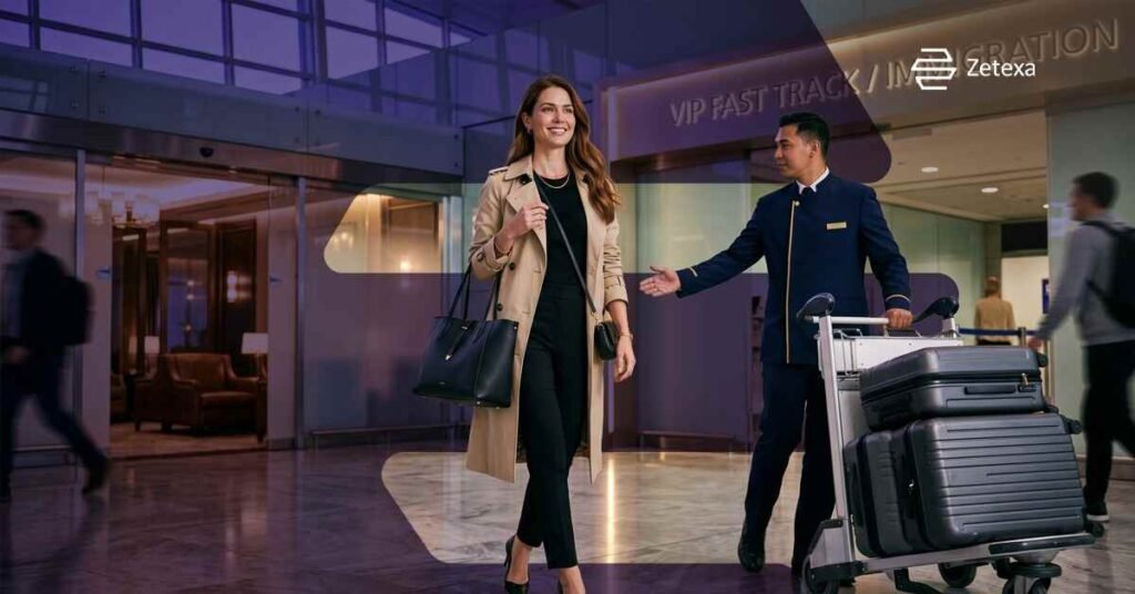 Zetexa Unveils Airport Services - Meet & Greet, Fast Track & Lounge Access 1 Zetexa airport services, airport lounge access, Fast Track airport service, Meet and Greet airport, global travel platform, airport assistance