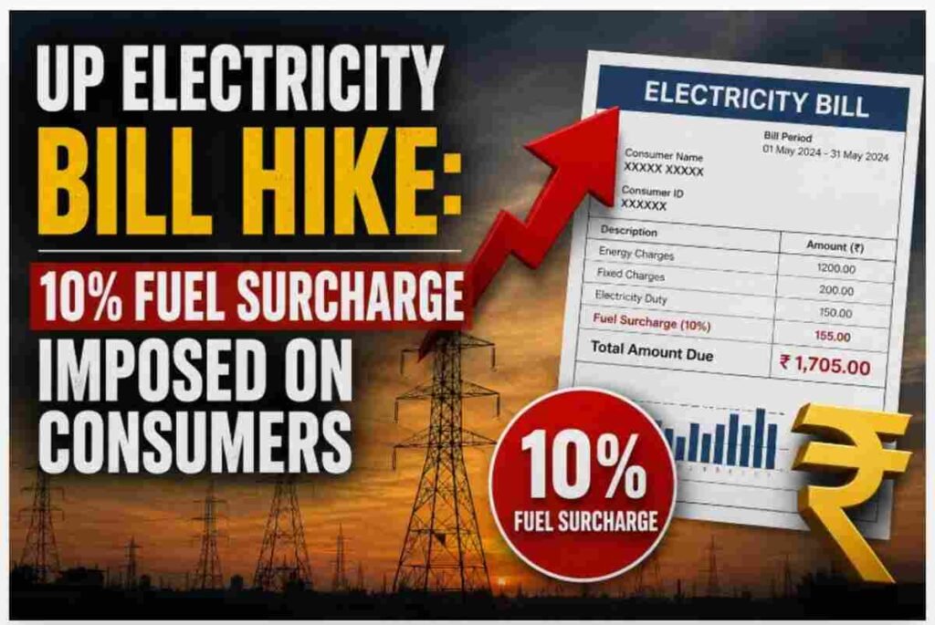 UP Electricity Bill Hike: 10% Fuel Surcharge Imposed on Consumers 1 Uttar Pradesh electricity rates, UP electricity bill hike, UPPCL fuel surcharge, 10% fuel surcharge, electricity price increase Uttar Pradesh, power tariff hike UP, Uttar Pradesh Power Corporation Limited, electricity consumers UP, fuel surcharge June 2026, electricity bill increase, UP power consumers, State Electricity Consumer Council, electricity regulatory commission, power purchase cost, UPPCL news, Uttar Pradesh electricity news, fuel adjustment charge, electricity tariff controversy, energy sector news India, consumer council objection, electricity surcharge recovery, UP electricity charges, power bill burden, Uttar Pradesh latest news, electricity cost rise, UPPCL tariff update, fuel cost adjustment, power distribution companies, electricity sector updates, consumer rights electricity bills.