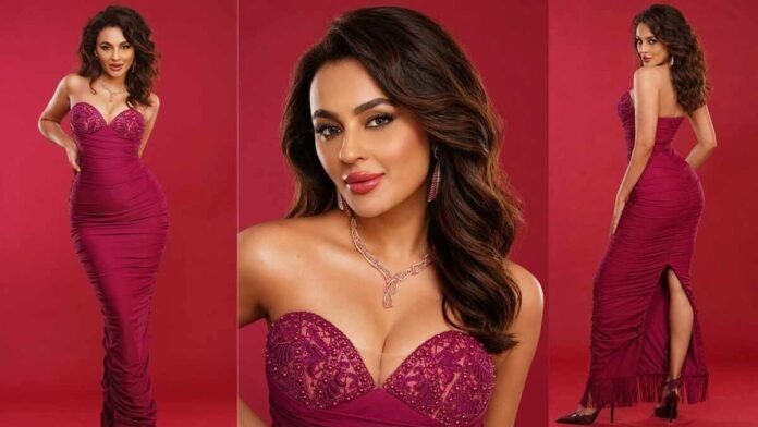 Seerat Kapoor Seerat Kapoor , Actress Seerat Kapoor ,Seerat Kapoor, Seerat Kapoor fashion, Ohaila Khan couture, Magenta gown, Bollywood red carpet fashion,