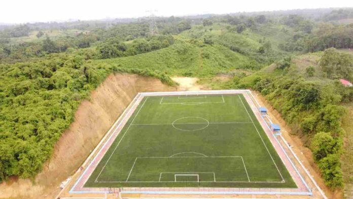 Gallant Sports Gallant Sports & Infra Ltd, FIFA-approved football field, synthetic football turf, Mungiakami Tripura, Tripura sports infrastructure, football field project, synthetic turf installation, grassroots football, sports infrastructure India, Nasir Ali CEO, Tripura Housing and Construction Board, Khowai District, Teliamura Sub-Division, football development Northeast India, government sports infrastructure